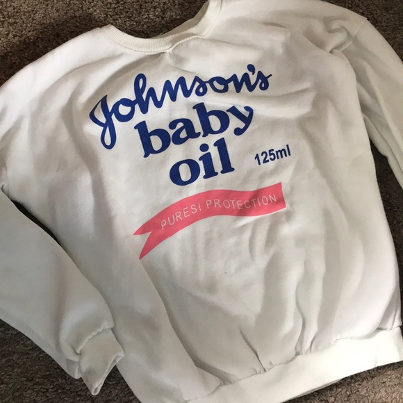 Sweaters - Johnson’s baby oil sweater